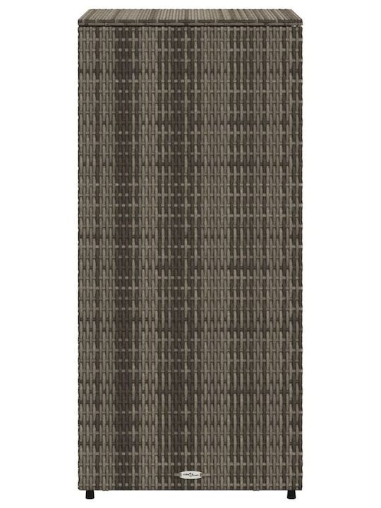 vidaXL Cutie de depozitare pentru exterior Rattan Gri L50xW55xH115buc