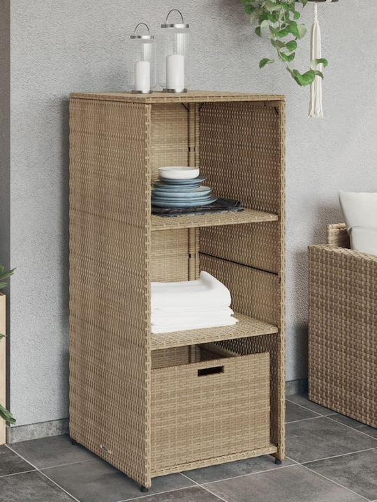 vidaXL Outdoor Storage Box Beige L50xW55xH115cm