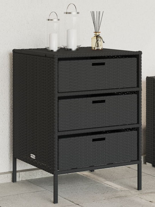 vidaXL Outdoor Storage Box Black L55xW59xH80cm