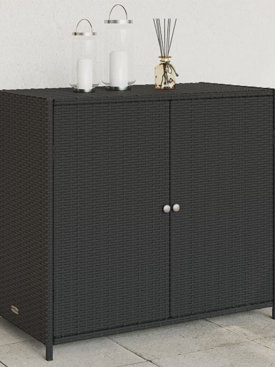 vidaXL Outdoor Storage Box Black L83xW45xH76cm