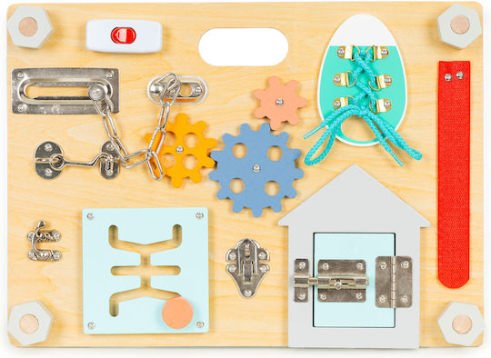 Ecotoys Sensory Manipulation Board Educational Game Knowledge made of Wood