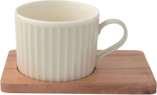 Easy-Life Porcelain Coffee Cup Set 250ml Gray 2pcs