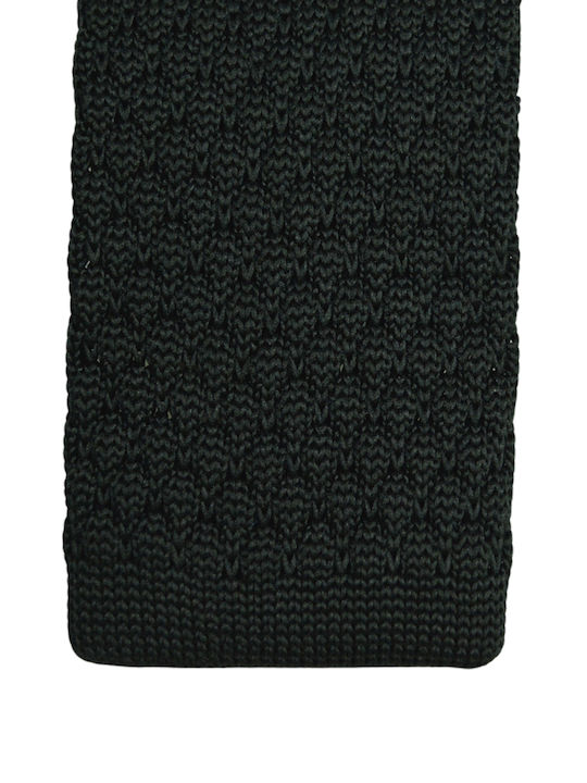 E-Ties Men's Tie Knitted Monochrome in Black Color