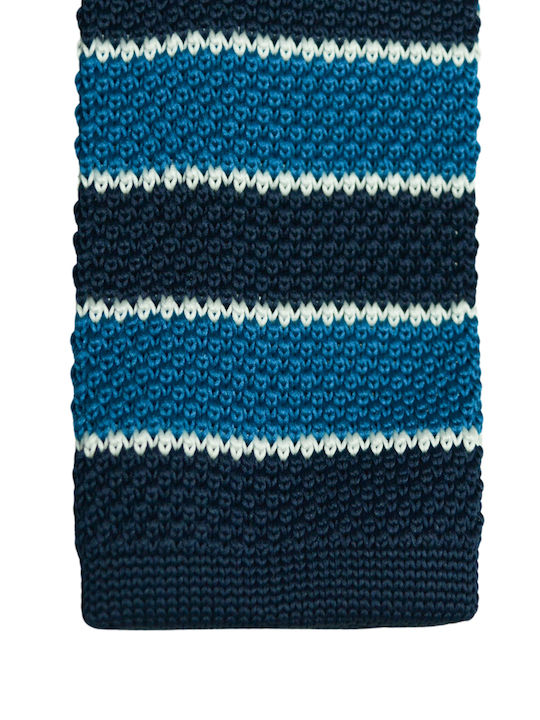 E-Ties Men's Tie Knitted Printed in Blue Color