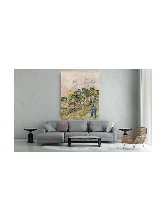 Houses And Figure By Vincent Van Gogh Painting Copy of Van Gogh on Canvas 40x50cm