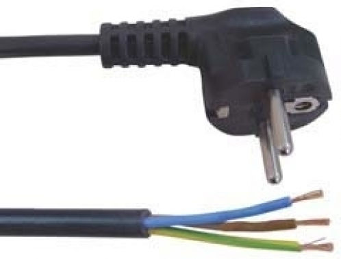Τροφοδοσιας Καλώδιο Ρεύματος με Διατομή 3x1mm² σε Μαύρο Χρώμα 1.5m