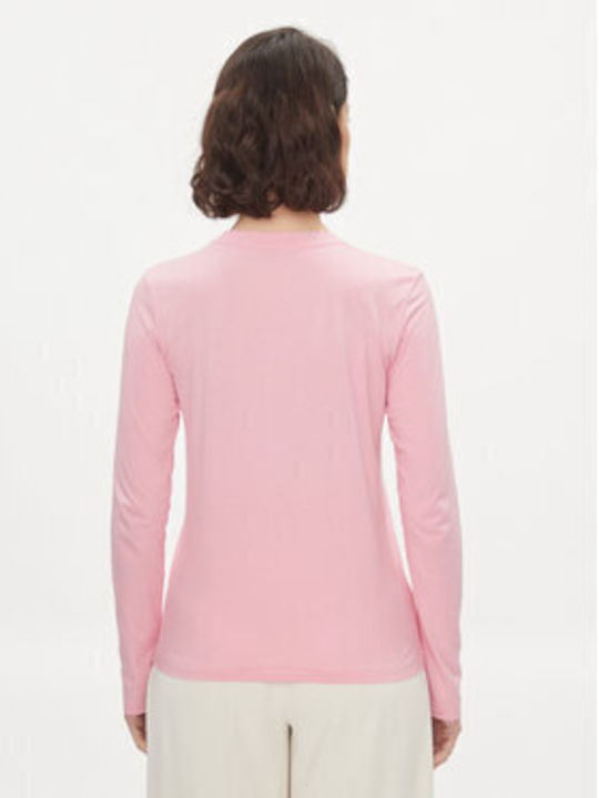 Ralph Lauren Damen Sportliches Bluse Langärmelig Rosa