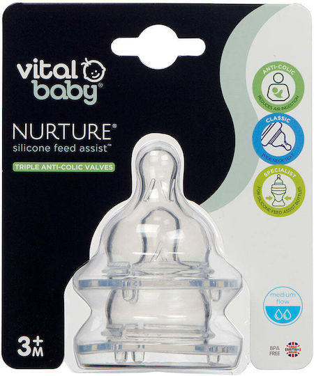 Vital Baby Силиконови Биберони за 3+ Месеца 2 Бройки