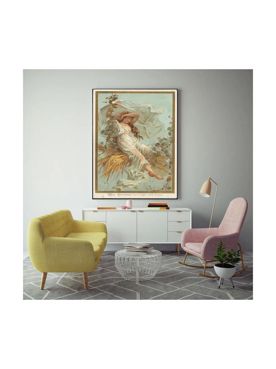 May Christmas Be Bright And Happy Gemälde auf Leinwand 100x150cm