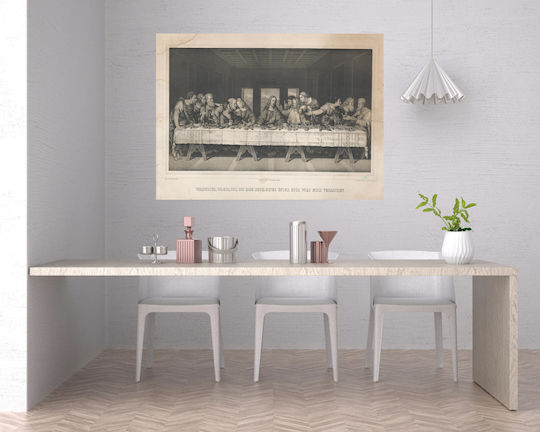 Last Supper Leonardo Painting on Canvas 50x40cm