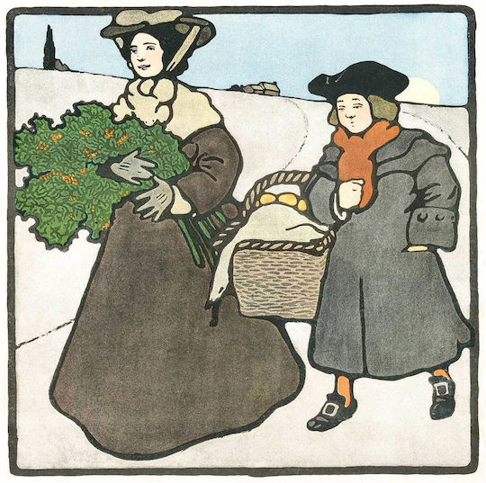 Christmas Card Ca 1890–1907 Painting on Canvas 110x110cm