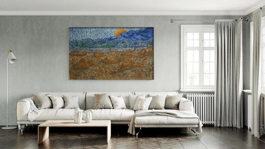 Wheat Sheaves Rising Moon; Картина Копие на Ван Гог Платнен 50x40см