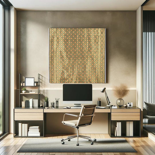 Brocade Painting Metallic 140x140cm