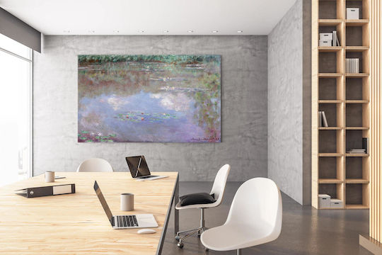Claude Monet's The Water Lily Pond (clouds) (1903) Картина Платнен 100x70см