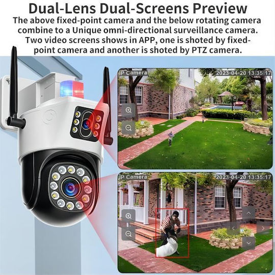Anga AQ-8123ISW IP Surveillance Camera Wi-Fi Full HD 1080p Waterproof with Two-Way Communication and Lens 3.6mm