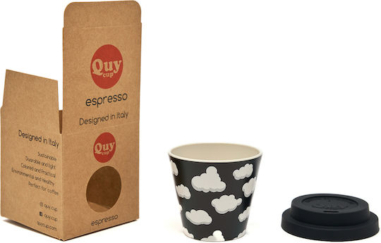 QuyCup Tasse Keramik mit Deckel Bunt 90ml 1Stück QuyCup Tasse Keramik mit Deckel Bunt 90ml 1Stück