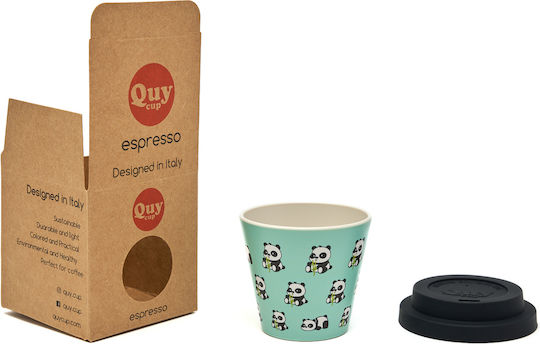 QuyCup Tasse Keramik mit Deckel Bunt 90ml 1Stück QuyCup Tasse Keramik mit Deckel Bunt 90ml 1Stück