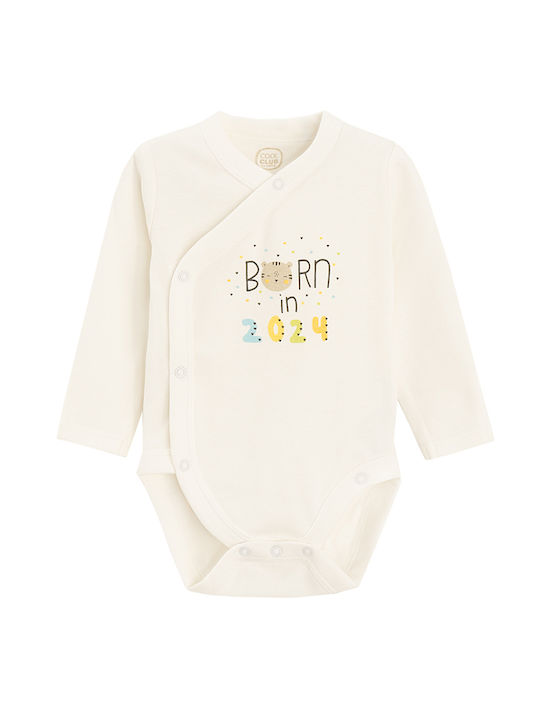 Cool Club Baby Bodysuit Set Long-Sleeved with Pants White