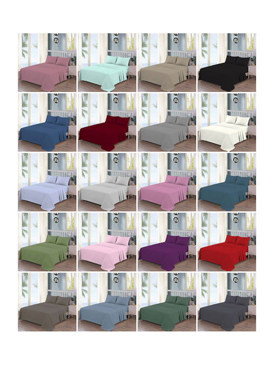 Casa Colori Military Σεντόνι Διπλό 200x260εκ. Πράσινο