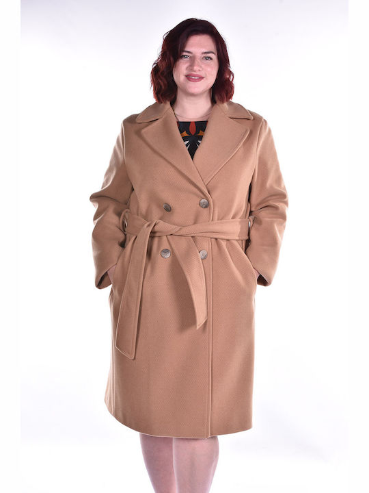 Damen Camel (camel) Mantel mit Knöpfen