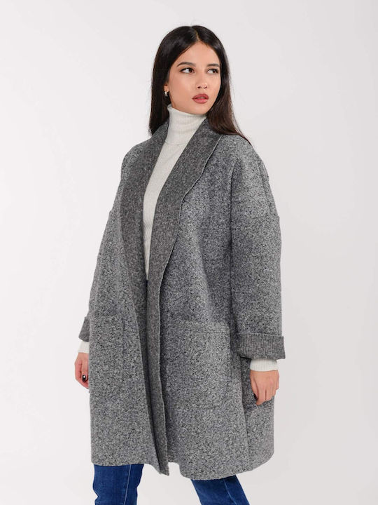 Doretta Women's Curly Long Coat grey