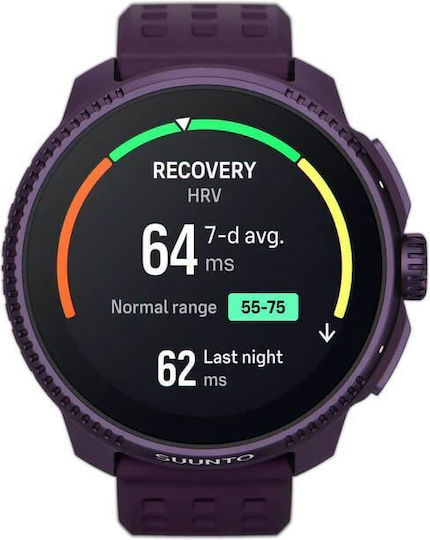 Suunto Race Titanium 49mm Waterproof Smartwatch with SIM and Heart Rate Monitor (Amethyst)