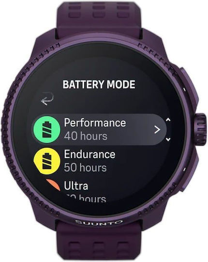 Suunto Race Titanium 49mm Waterproof Smartwatch with SIM and Heart Rate Monitor (Amethyst)