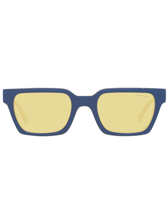 Gant Men's Sunglasses with Blue Plastic Frame and Yellow Lens GA7218 92E