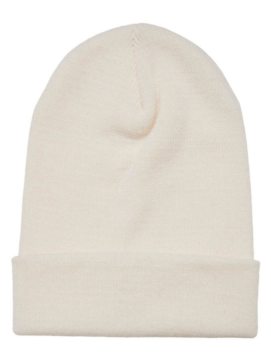 Beanie Unisex Σκούφος Πλεκτός σε Μπεζ χρώμα