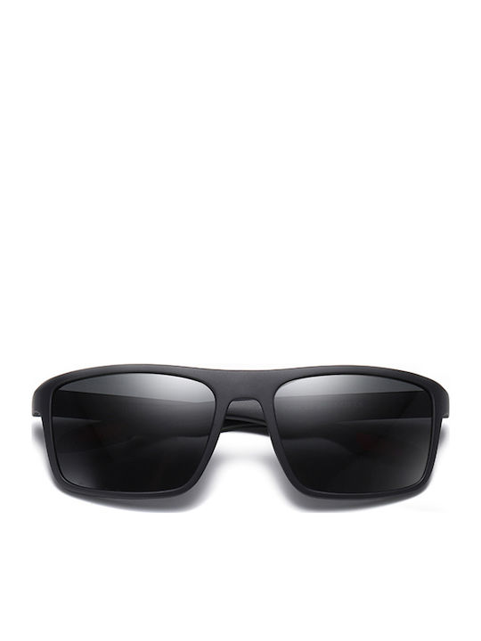 Techsuit Bărbătești Ochelari de soare cu Negru Cadru și Negru Polarized Lentilă MM101