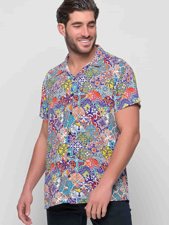 Camp Costa Men's Shirt Short Sleeve Floral Multicolour