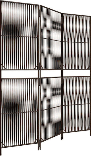 vidaXL Διακοσμητικό Παραβάν από Rattan με 3 Φύλλα 147x180cm