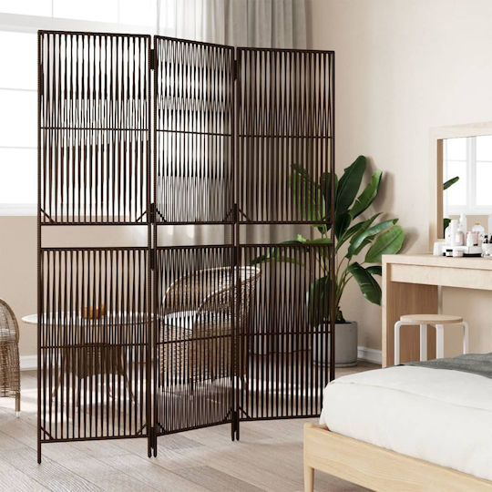 vidaXL Dekorativer Raumteiler aus Rattan mit 3 Paneelen 147x180cm