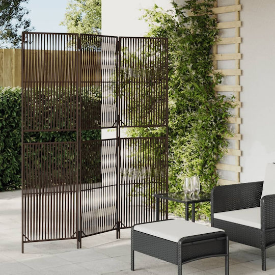 vidaXL Dekorativer Raumteiler aus Rattan mit 3 Paneelen 147x180cm