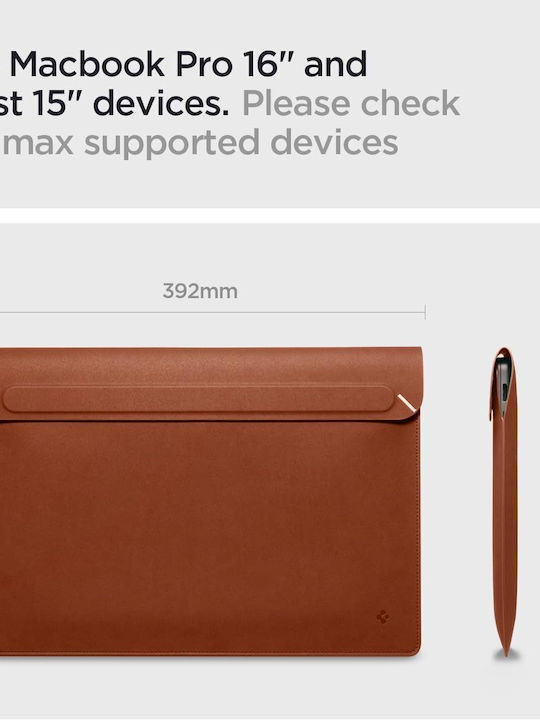 Spigen Valentinus Tasche Fall für Laptop 15" in Braun Farbe