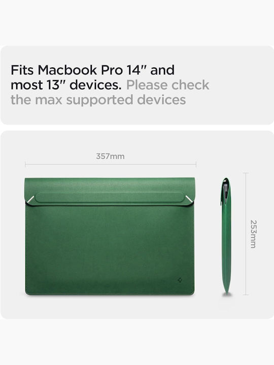 Spigen Pouch Чанта Калъф за лаптоп 13" в Зелен цвят