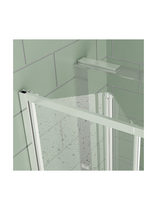 Orabella Fusion 30457 Kabine für Dusche mit Zusammenklappbar Tür 70x70x190cm Klarglas