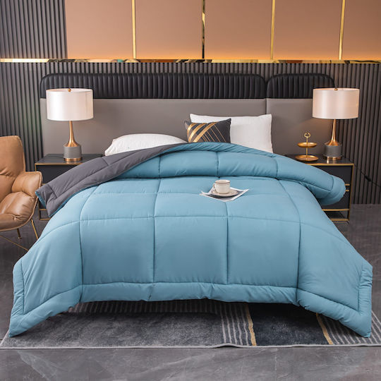 Homeone Single 160x220cm 1 + 1 Free Dark Grey - Turquoise