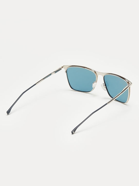 Cosselie Hyams Men's Sunglasses with Black Metallic Frame and Light Blue Polarized Lenses