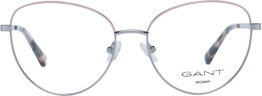 Gant Weiblich Metallisch Brillenrahmen Katzenauge Silber GA4127 074