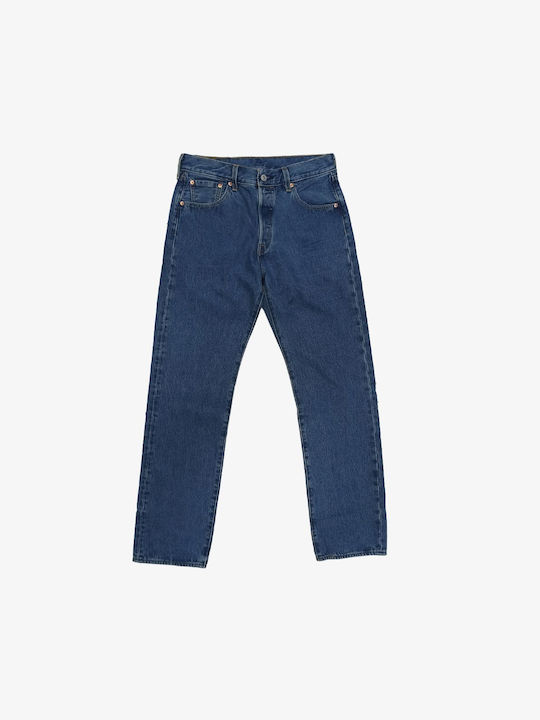 501 Men's Jeans Pants with Regular Straight Fit Dark Indigo