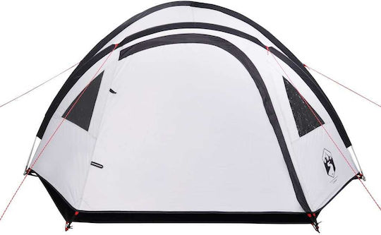 vidaXL Summer Camping Tent Igloo White with Double Cloth for 4 People 200x250x122cm