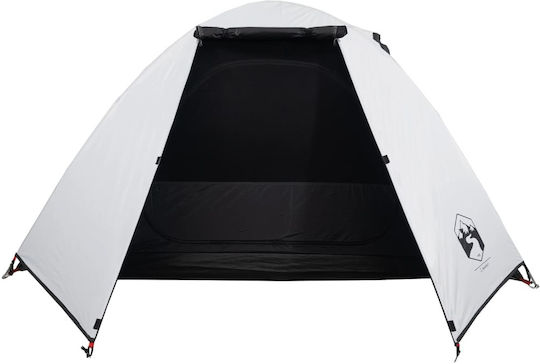 vidaXL Καλοκαιρινή Σκηνή Camping Igloo Λευκή με Διπλό Πανί για 2 Άτομα 224x248x113εκ.