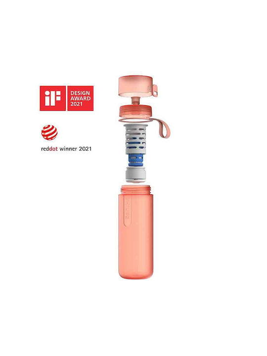 Philips Gozero Sport Water Bottle Plastic with Filter 590ml Red