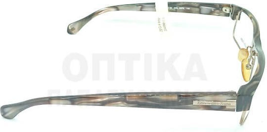 Zegna Men's Acetate Brown Prescription Eyeglass Frame EZ3138 568