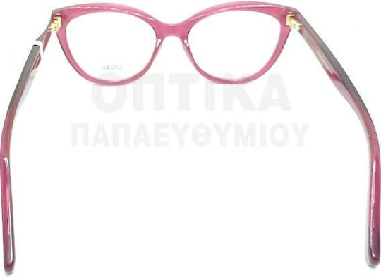Lussile Γυναικείος Κοκκάλινος Σκελετός Γυαλιών Cat Eye Ροζ LS32343 LN05