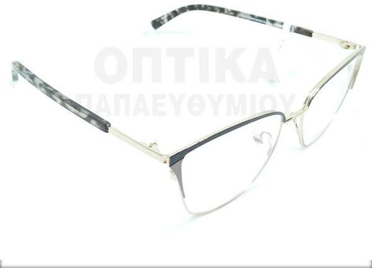 Rebecca Blu Rj01 Damen Metallisches Brillengestell Katzenauge Silber RB7595 RJ01
