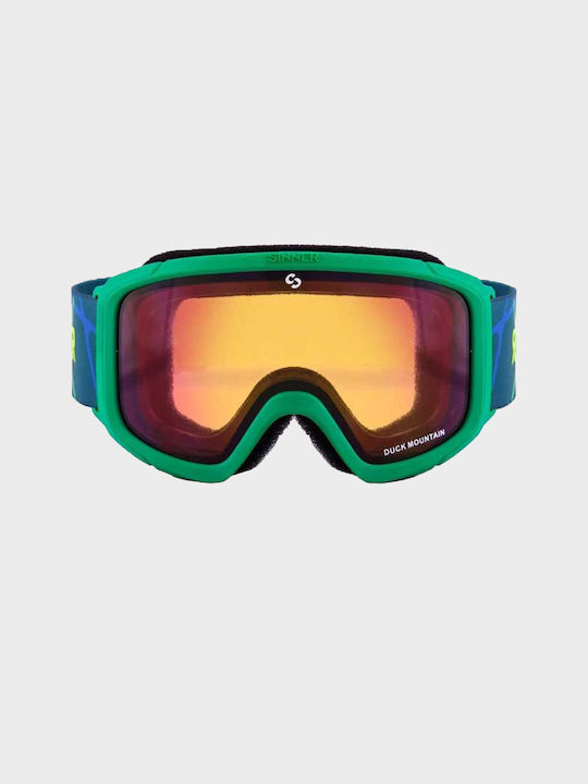 Sinner Duck Mountain Ski & Snowboard Goggles Kids Multicolored with Lens in Orange Color