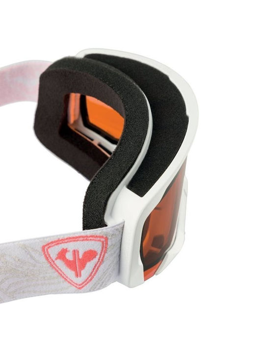 Rossignol Spiral Ski- & Snowboardbrille Erwachsene Weiß mit Linse in Orange Farbe