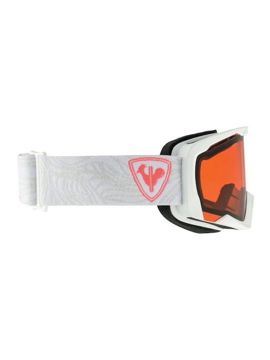 Rossignol Spiral Μάσκα Σκι & Snowboard Ενηλίκων με Φακό σε Πορτοκαλί Χρώμα